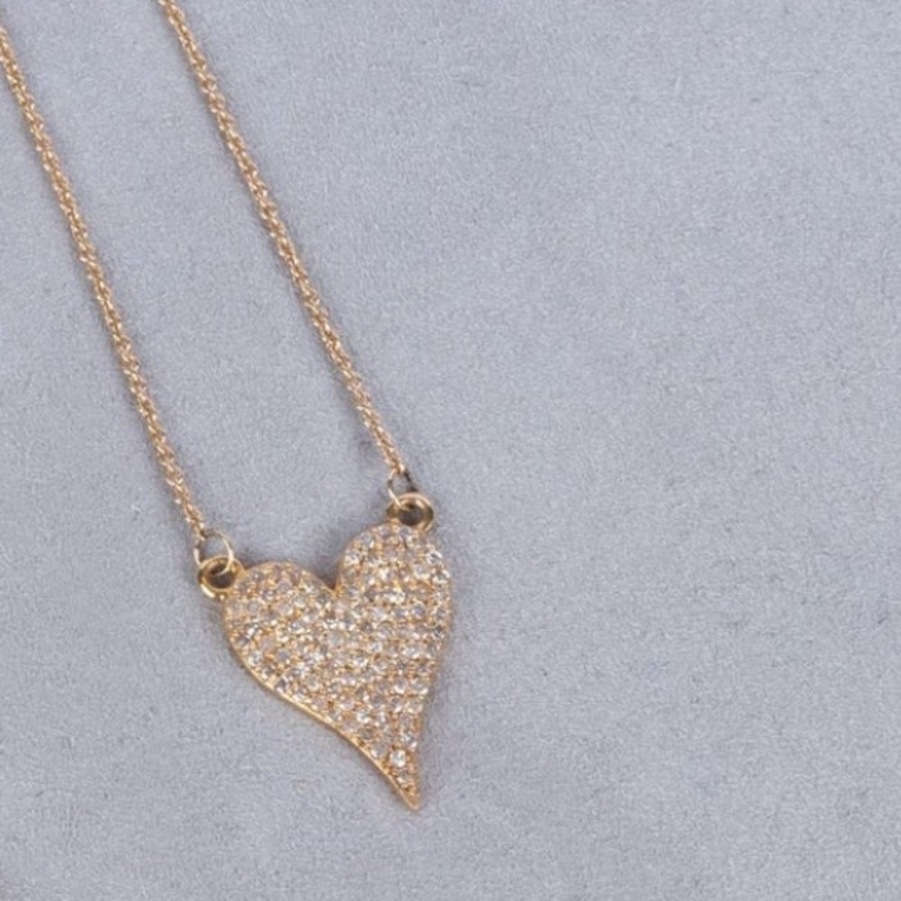 18k 0.83ct Heart Necklace - Picture 4 of 12